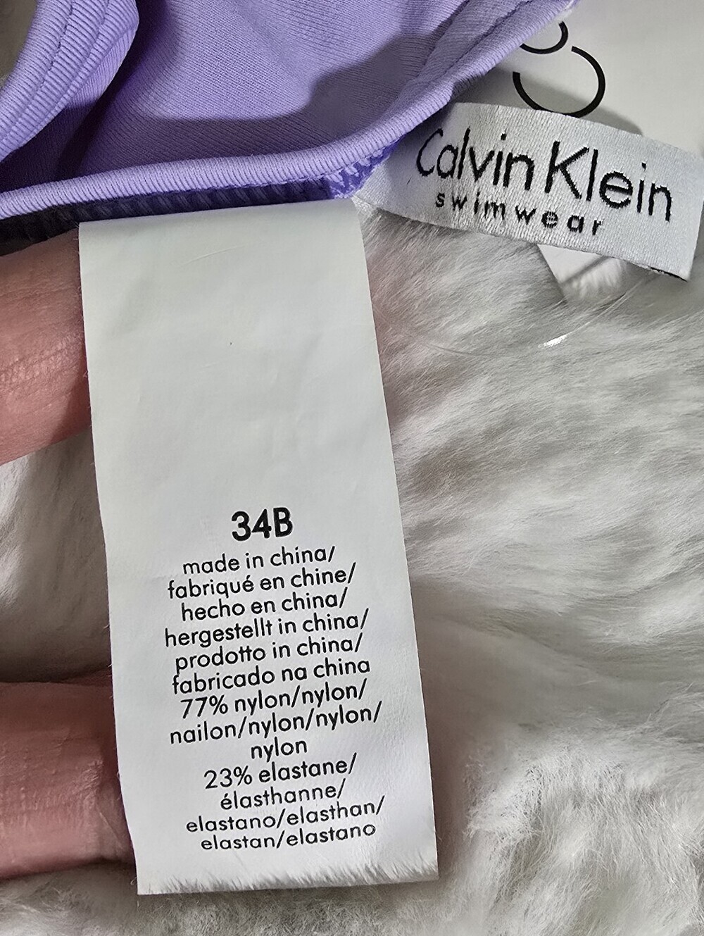 Calvin Klein Lavender Rauched Underwire Bikini Top - Picture 10 of 10